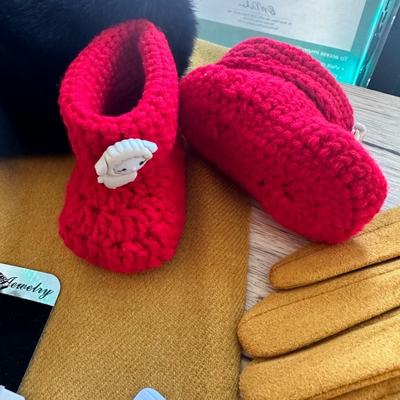 Other - Red baby booties